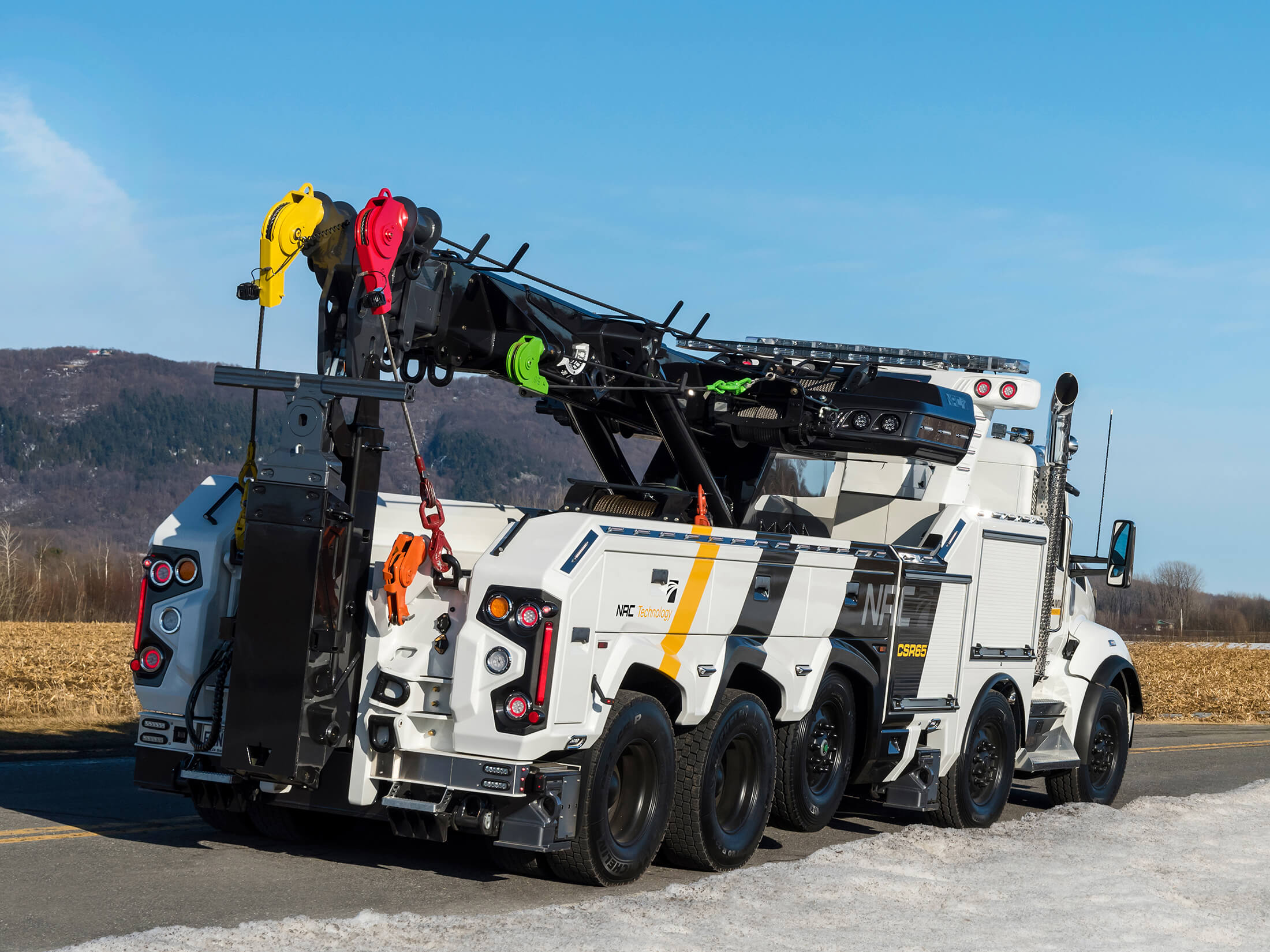 Dépanneuse lourde CSR65 de NRC Industries. Design industriel, L'Unité Créative inc. Les Grands Prix du Design 2019